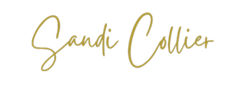 Sandi Collier signature in gold.